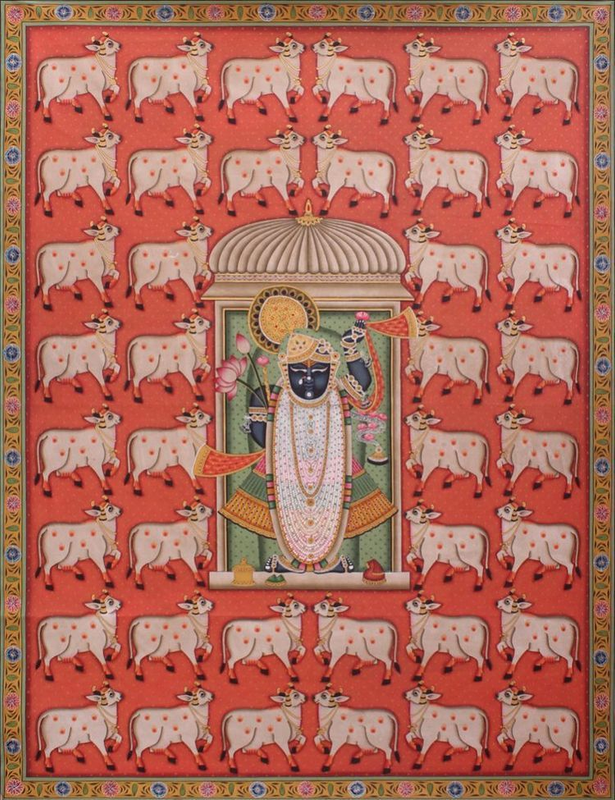 Gopashtami Pichwai Painting – Handmade Art