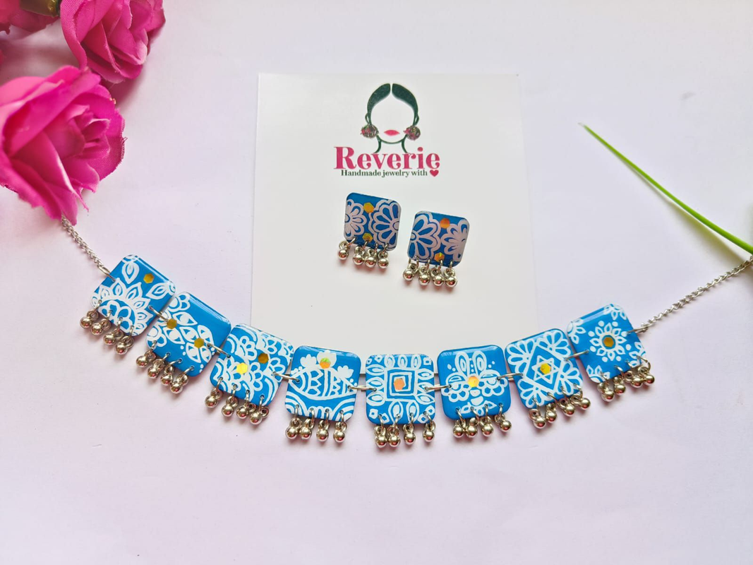 Handcrafted Resin Choker Set